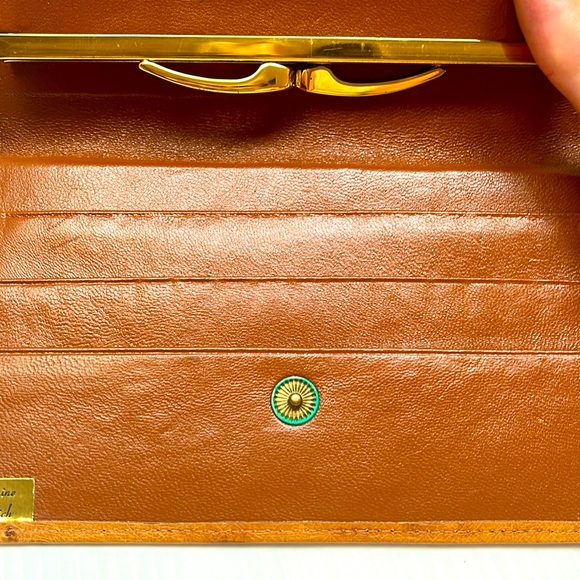 Vintage Corbeau Ostrich Tan Leather Wallet - Picture 5 of 12